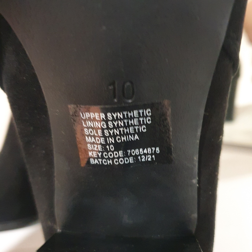 NWOT Anko Black Heeled Boots Size 10 - Picture 8 of 10